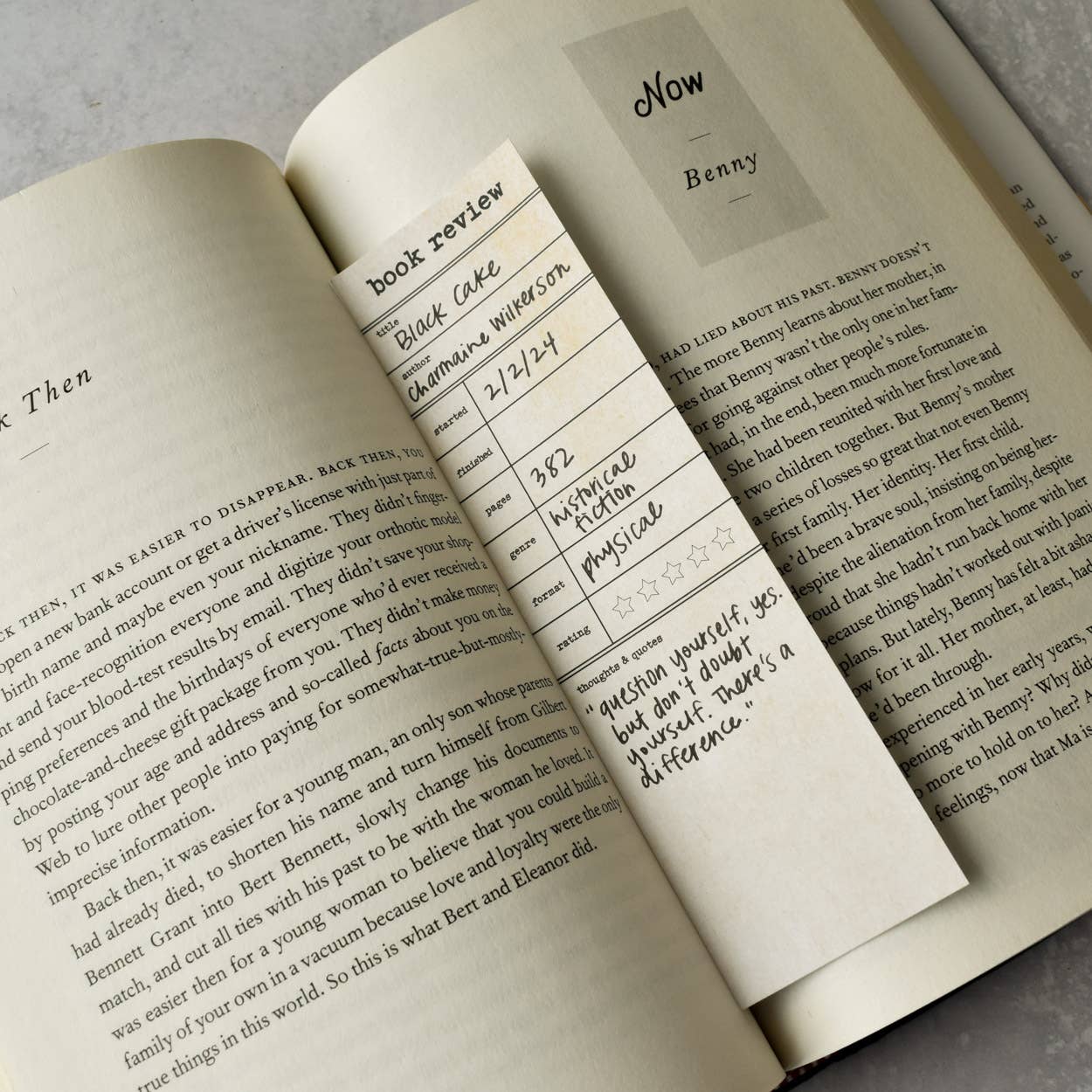 Book Mark Review Notepad