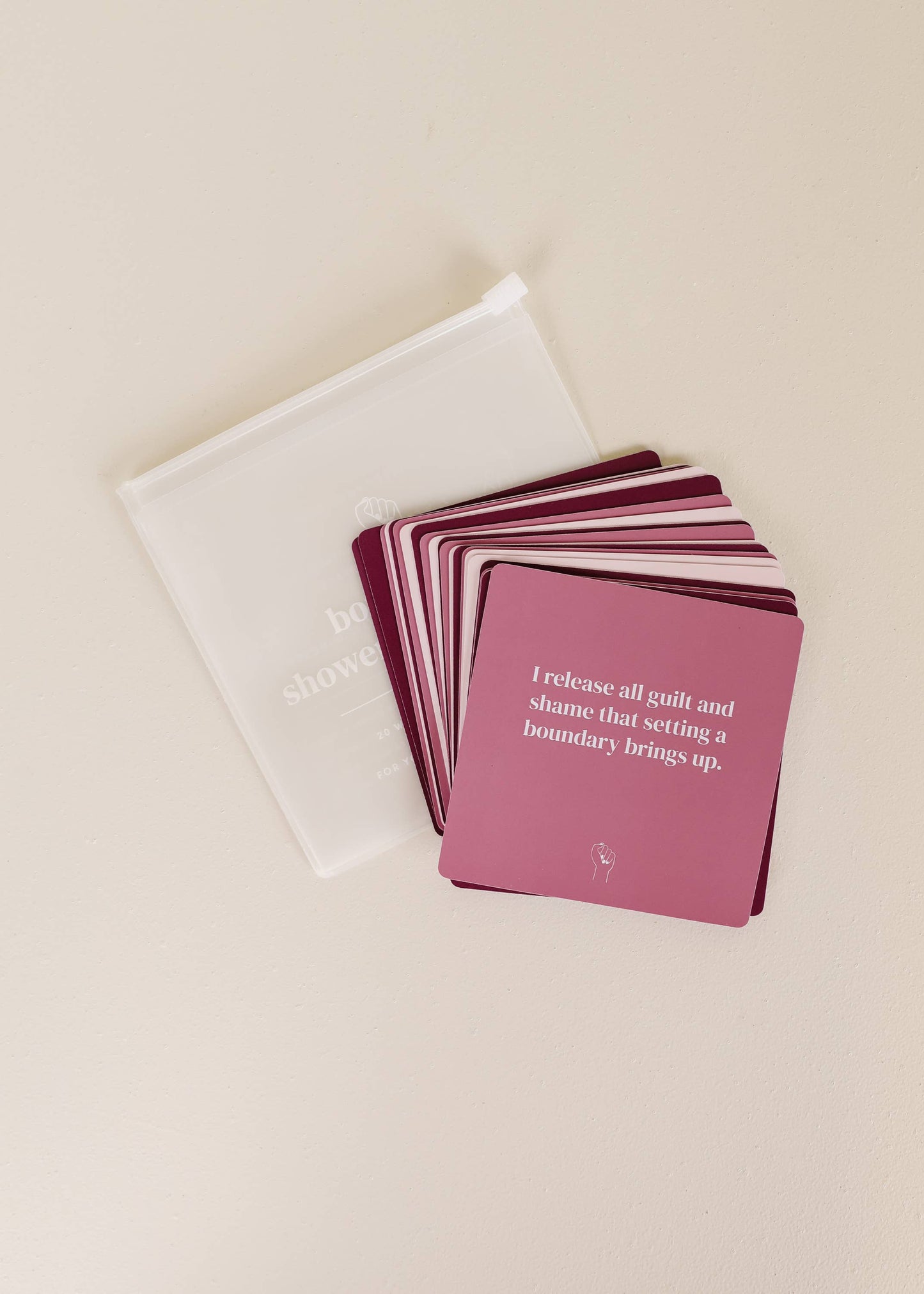 Shower Affirmation Cards | Boundaries