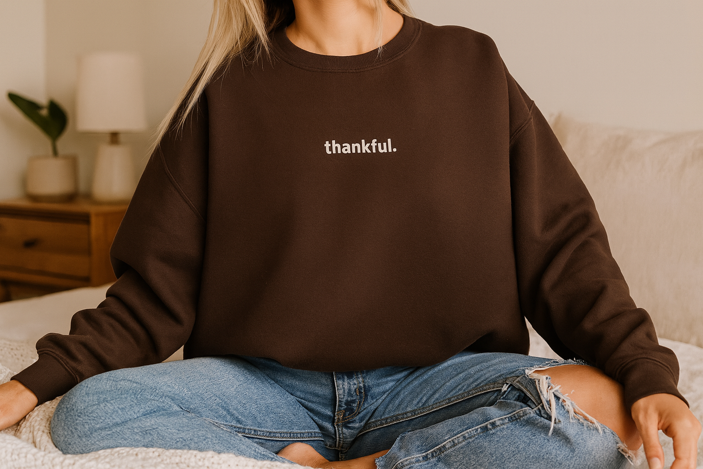 EMBROIDERED Thanksgiving Sweatshirt For Women Fall Sweater