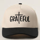 GRATEFUL Cross Embroidered Trucker Hat