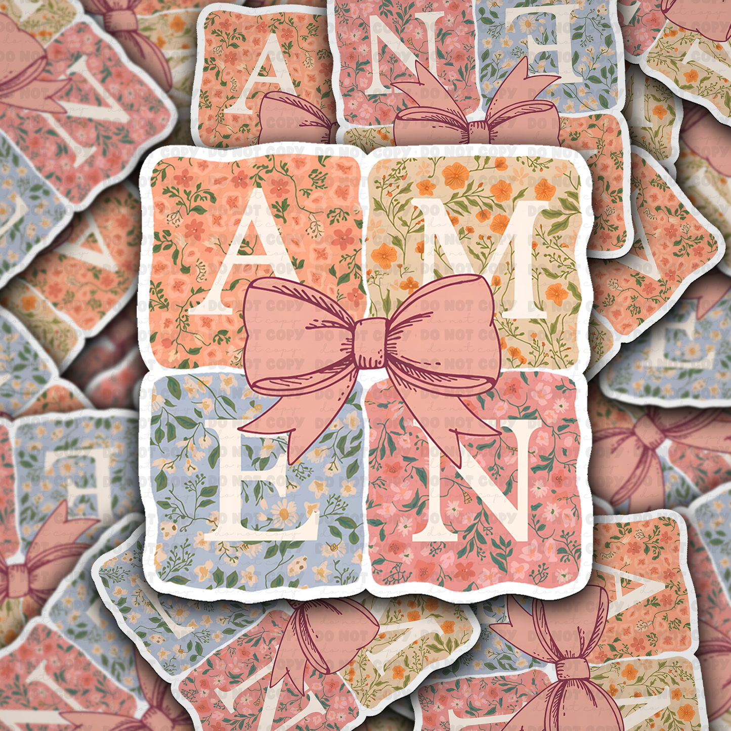 Amen Bow Sticker