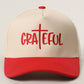 GRATEFUL Cross Embroidered Trucker Hat