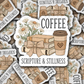 Coffee, Scripture & Stillness Sticker
