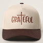 GRATEFUL Cross Embroidered Trucker Hat
