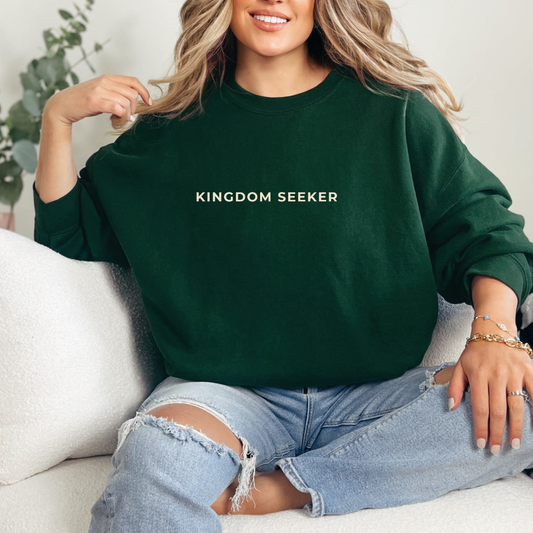 Kingdom Seeker Graphic Christian Sweatshirt - Faith Tee