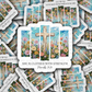 Proverbs 31:25 Clothed in Strength Floral Cross Sticker