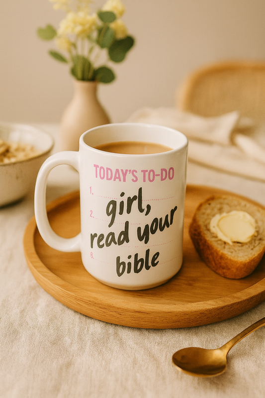 Girl read your Bible, Christian mug, Christian gift, mug