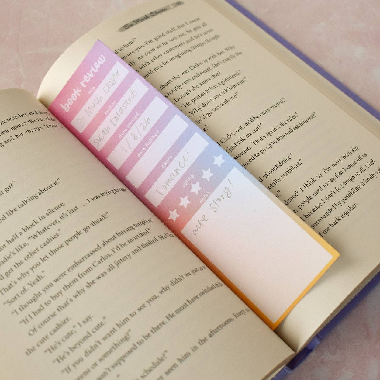 Pastel Book Tracker Notepad