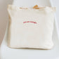 Embroidered Minimalist You Are Enough Canvas Tote Bag