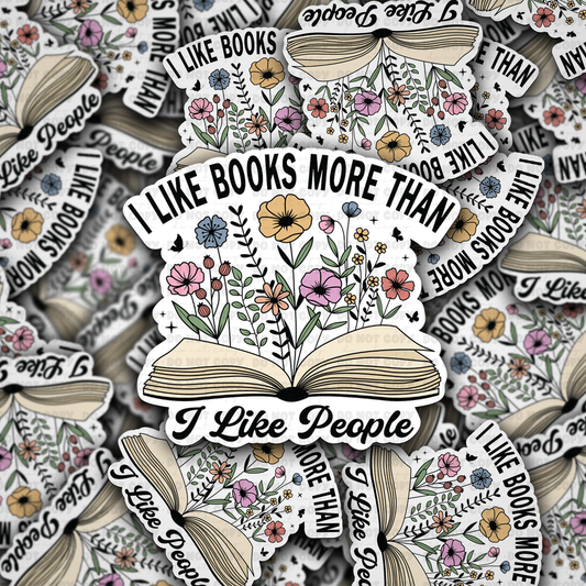 Books More Than People - Sticker
